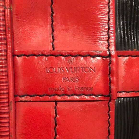Louis Vuitton Black Red Epi Leather Noe GM Drawstring Bucket Shoulder Bag VI0922 - Picture 6 of 17